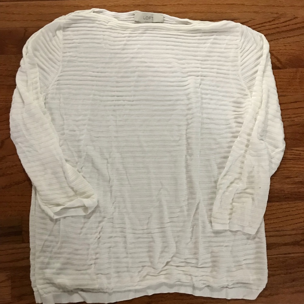 White Thin Loft Sweater